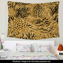 Tiger Skin Seamless Pattern Wall Art 56558531