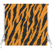 Tiger Stripes Skin Seamless Pattern Backdrops 65512885