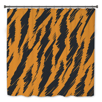 Tiger Stripes Skin Seamless Pattern Bath Decor 65512885