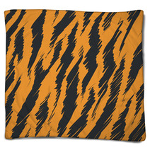 Tiger Stripes Skin Seamless Pattern Blankets 65512885