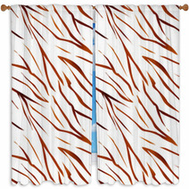 Tiger Wild Skin Fur Leather Seamless Pattern Background Window Curtains 60686171