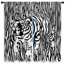 Tiger Window Curtains 54246377
