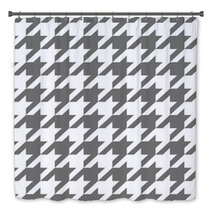 Tile Vector Houndstooth Brown And White Background Bath Decor 65180881