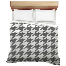 Tile Vector Houndstooth Brown And White Background Bedding 65180881