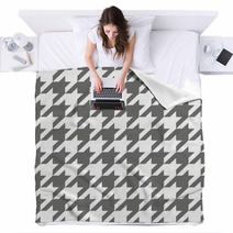 Tile Vector Houndstooth Brown And White Background Blankets 65180881
