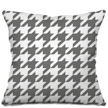 Tile Vector Houndstooth Brown And White Background Pillows 65180881