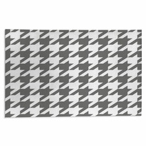 Tile Vector Houndstooth Brown And White Background Rugs 65180881