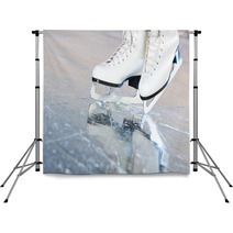 Tilted Natural Version Ice Skates With Reflection Backdrops 38904872
