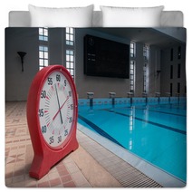 Timer Clock In A Swimming Pool Bedding 71690407