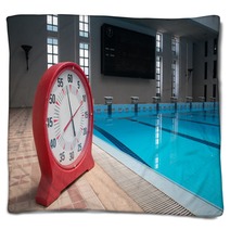 Timer Clock In A Swimming Pool Blankets 71690407