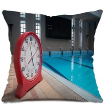 Timer Clock In A Swimming Pool Pillows 71690407