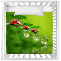 Tiny Little Ladybugs With Umbrellas Nursery Decor 58361634