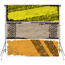 Tire Track Banners Backdrops 36166642