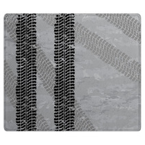 Tire Tracks Background Rugs 36307888
