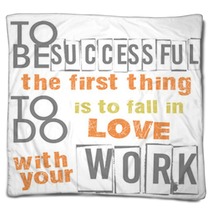 To Be Successful Quote Blankets 99944501