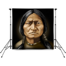 Toro Seduto Historical Tribe Leader Digital Art Backdrops 28522719