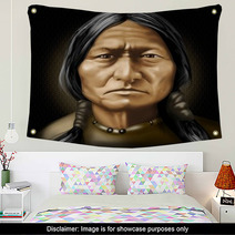 Toro Seduto Historical Tribe Leader Digital Art Wall Art 28522719
