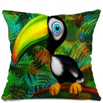 Toucan Baby Cartoon Smiling 3D Pillows 62938821