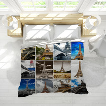 Tour Eiffel Collage Bedding 55811066