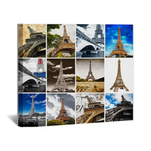 Tour Eiffel Collage Wall Art 55811066
