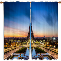 Tour Eiffel Paris France Window Curtains 38382416