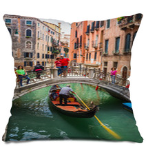 Tourists Travel On Gondolas At Canal Pillows 67253211