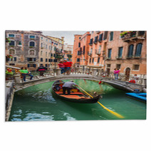 Tourists Travel On Gondolas At Canal Rugs 67253211