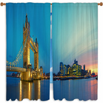 Tower Bridge And Southwark. Window Curtains 33464094