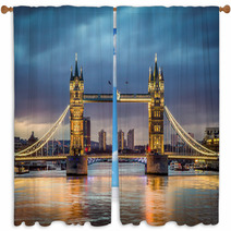 Tower Bridge Sunset Window Curtains 51369155
