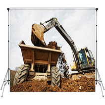 Tracked Excavator Backdrops 40473556