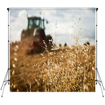 Tractor Ploughing Field Backdrops 50663178