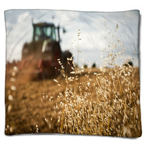 Tractor Ploughing Field Blankets 50663178