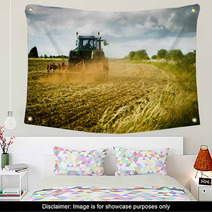 Tractor Ploughs Field Wall Art 49500204