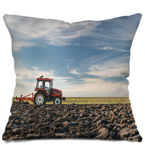 Tractor Plowing Field Pillows 58117119