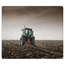 Tractor Plowing Field Rugs 57632446