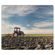 Tractor Plowing Field Rugs 58117119