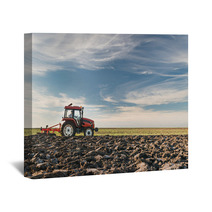 Tractor Plowing Field Wall Art 58117119