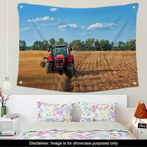 Tractors Working On Field Wall Art 26526407