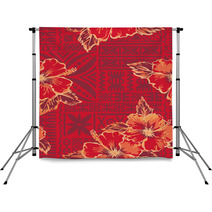 Traditional Hawaiian Wallpaper  Vector Seamless Pattern Backdrops 52296602
