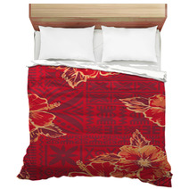 Traditional Hawaiian Wallpaper  Vector Seamless Pattern Bedding 52296602