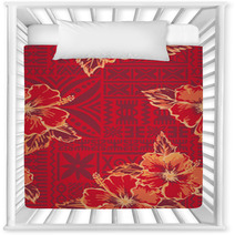 Traditional Hawaiian Wallpaper  Vector Seamless Pattern Nursery Decor 52296602