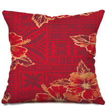 Traditional Hawaiian Wallpaper  Vector Seamless Pattern Pillows 52296602