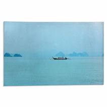 Traditional Longtail Boat Near Tropical Island Rugs 67928449