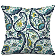 Traditional Paisley Floral Pattern , Textile , Rajasthan, India Pillows 40267079