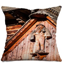 Traditional Polish Wooden Hut From Zakopane, Poland. Pillows 58481766