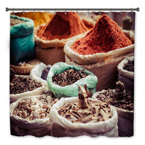 Traditional Spices Market In India. Bath Decor 57662762