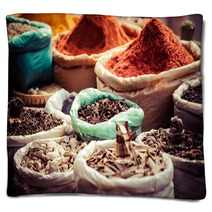 Traditional Spices Market In India. Blankets 57662762