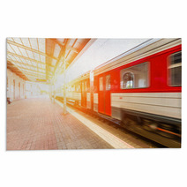Train At Station In Vilnius Rugs 53974047