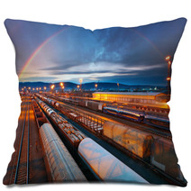 Train Freight Transportation Platform - Cargo Transit Pillows 60468235