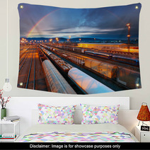 Train Freight Transportation Platform - Cargo Transit Wall Art 60468235
